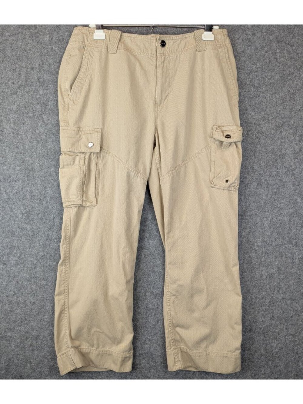 Lauren Ralph Lauren Womens 12 Khaki Cargo Hiking Pants Straight Leg Lightweight - Picture 1 of 12